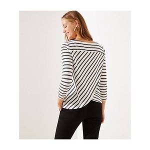 Loft Striped Tulip Back Sweatshirt NWT!